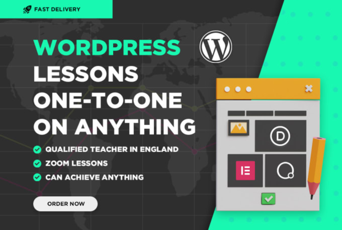 677I will help you learn WordPress design and website development