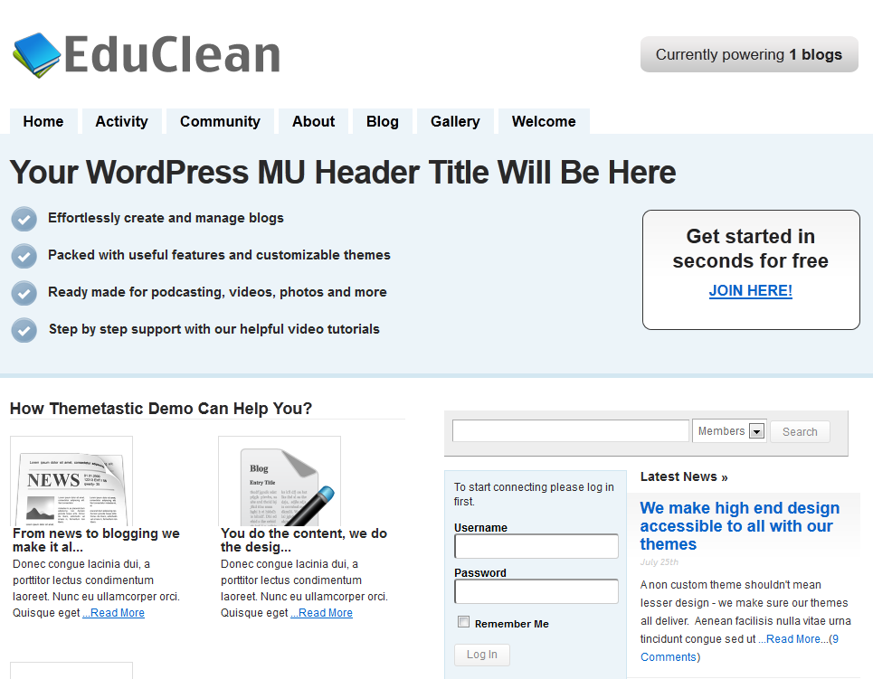 18654I will provide Edu Clean – WordPress Multisite Theme